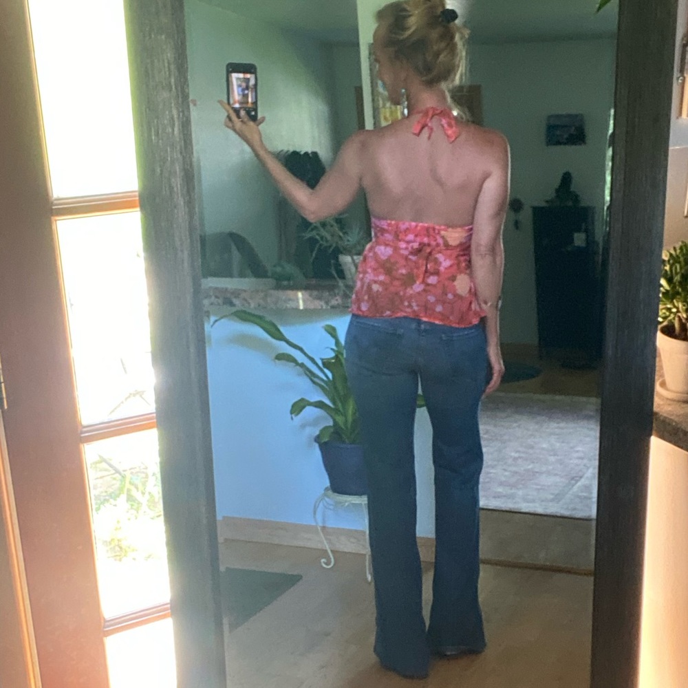🌸Anthropologie ruffle trimmed bright halter top🌸 - Picture 15 of 16